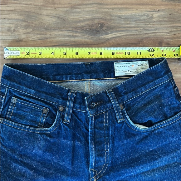 Imogene + Willie Barton Slim Deep Indigo Jeans Japanese Selvedge Denim Size 27 - Picture 10 of 13